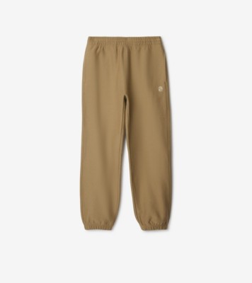 【美品】【現行】バーバリー　ジョギングパンツ　ノバチェック　スエット チェックトリム コットン ジョギングパンツ (サンド) | Burberry