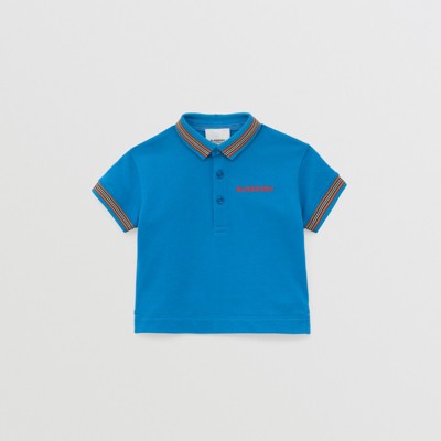 Icon Stripe Detail Cotton Piqué Polo Shirt