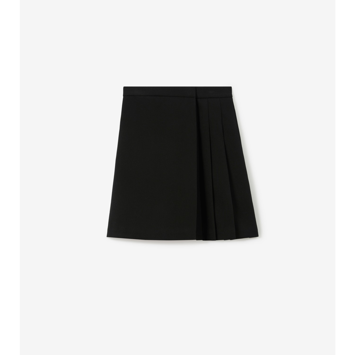 Black pleated 2025 twill skirt