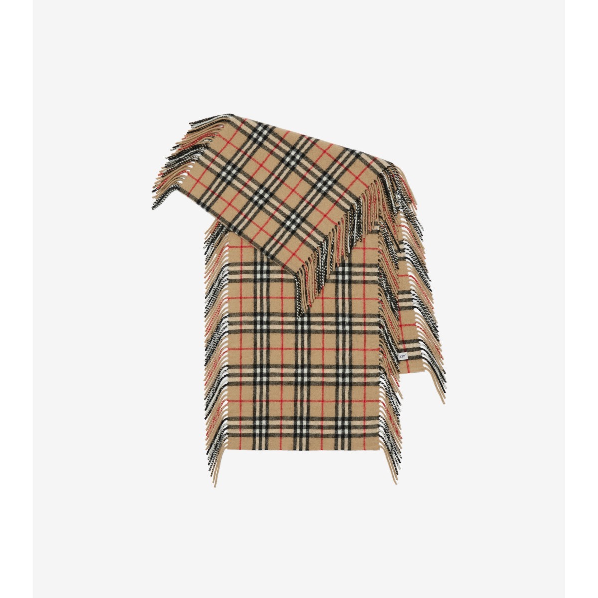 Shop Burberry Check Cashmere Happy Scarf In Archive Beige