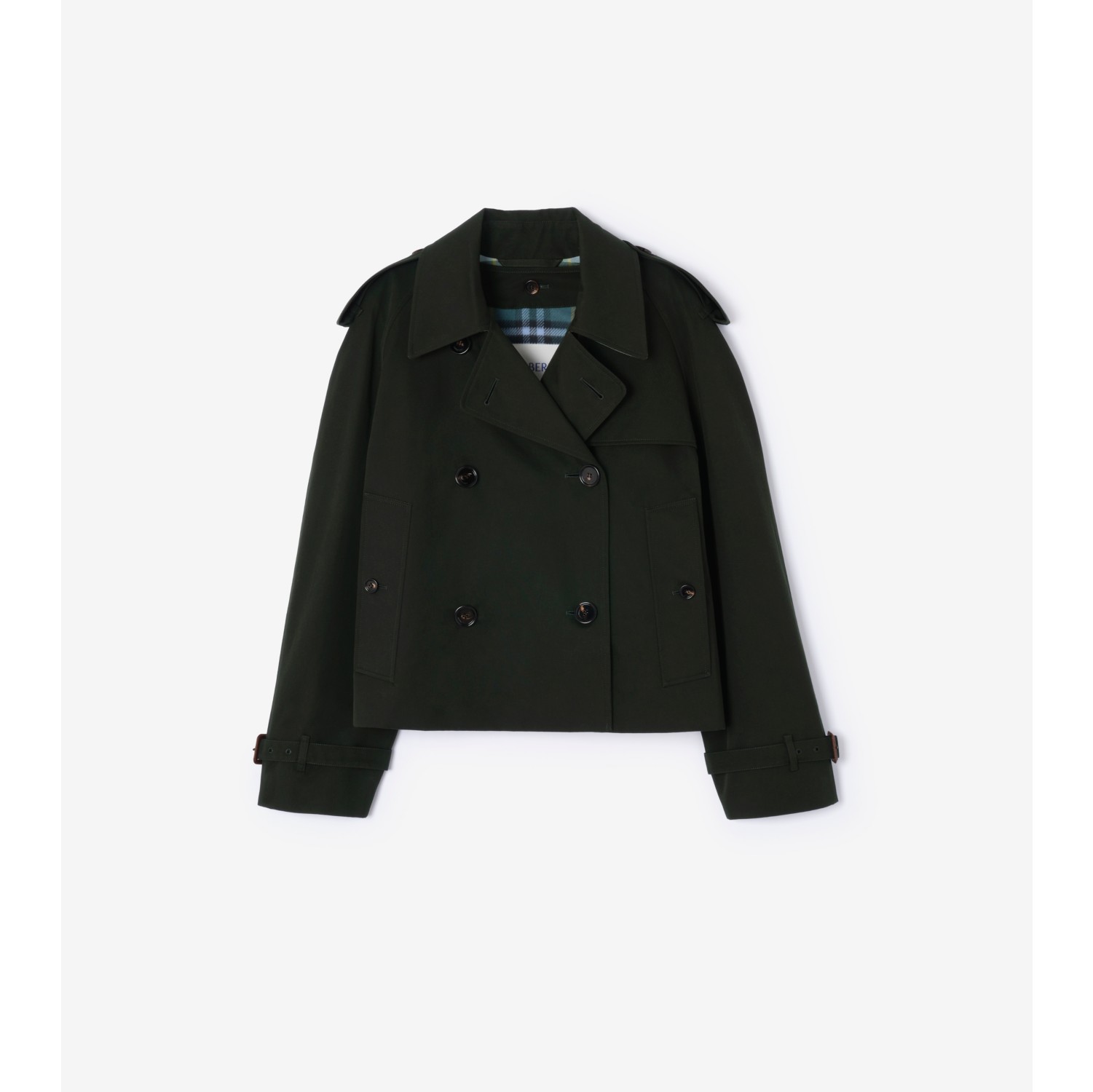 Cropped Gabardine Mayfair Trench Jacket with Warmer