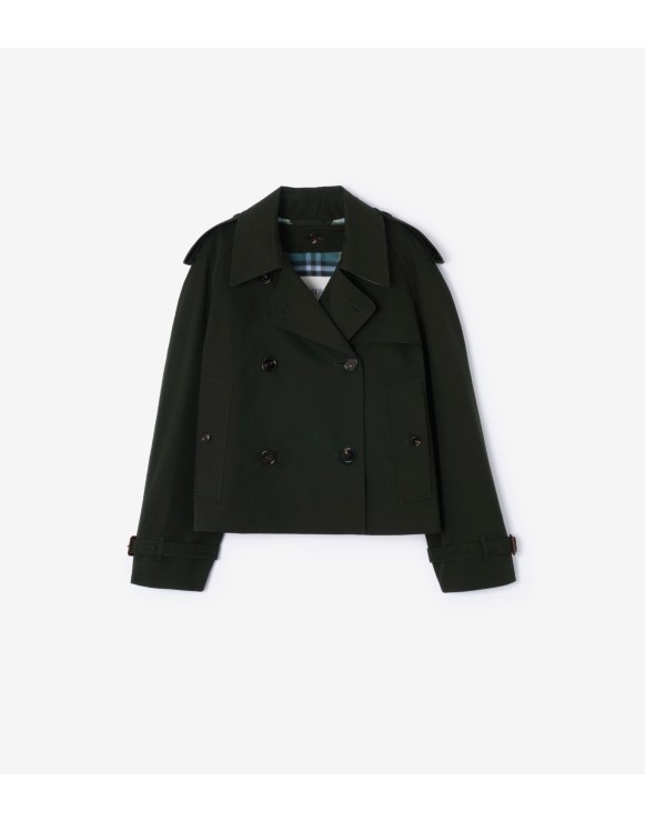 Cropped-Trenchjacke „Mayfair“ aus Gabardine mit herausnehmbarem Futter