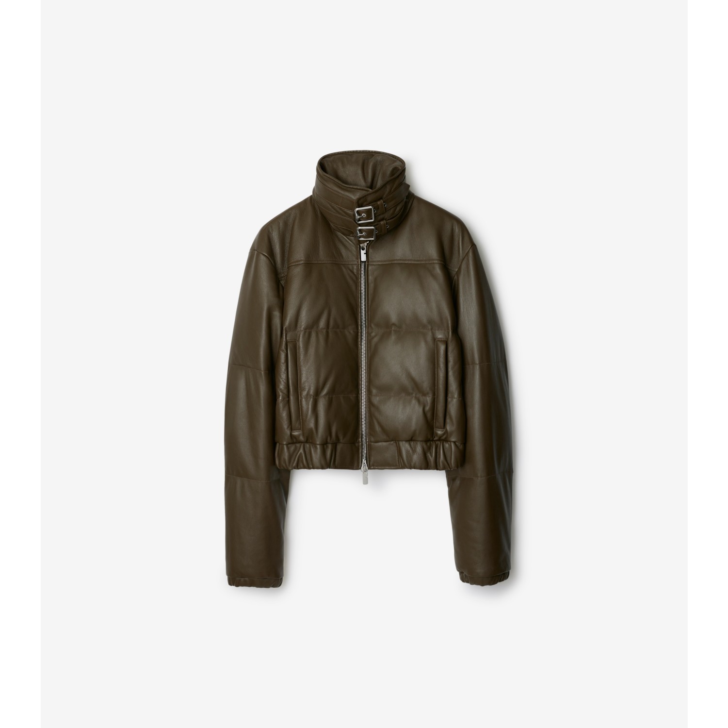 Leather Puffer Jacket