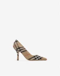 Burberry Check Pumps in Sand