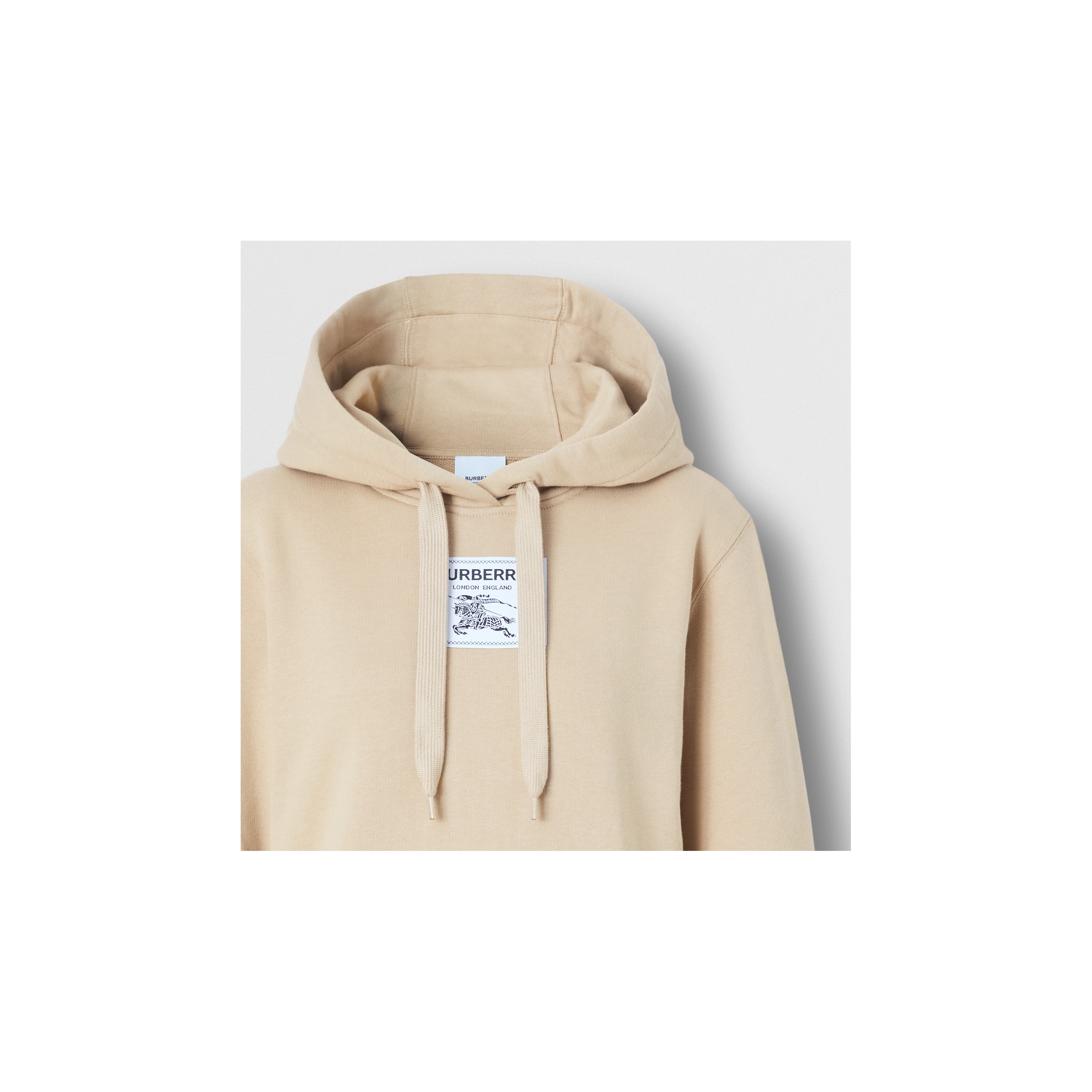 Prorsum Label Cotton Hoodie in Soft Fawn - Women | Burberry® Official - 2