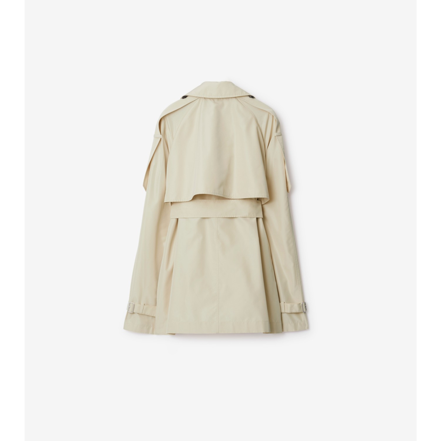 Short Silk Trench Coat