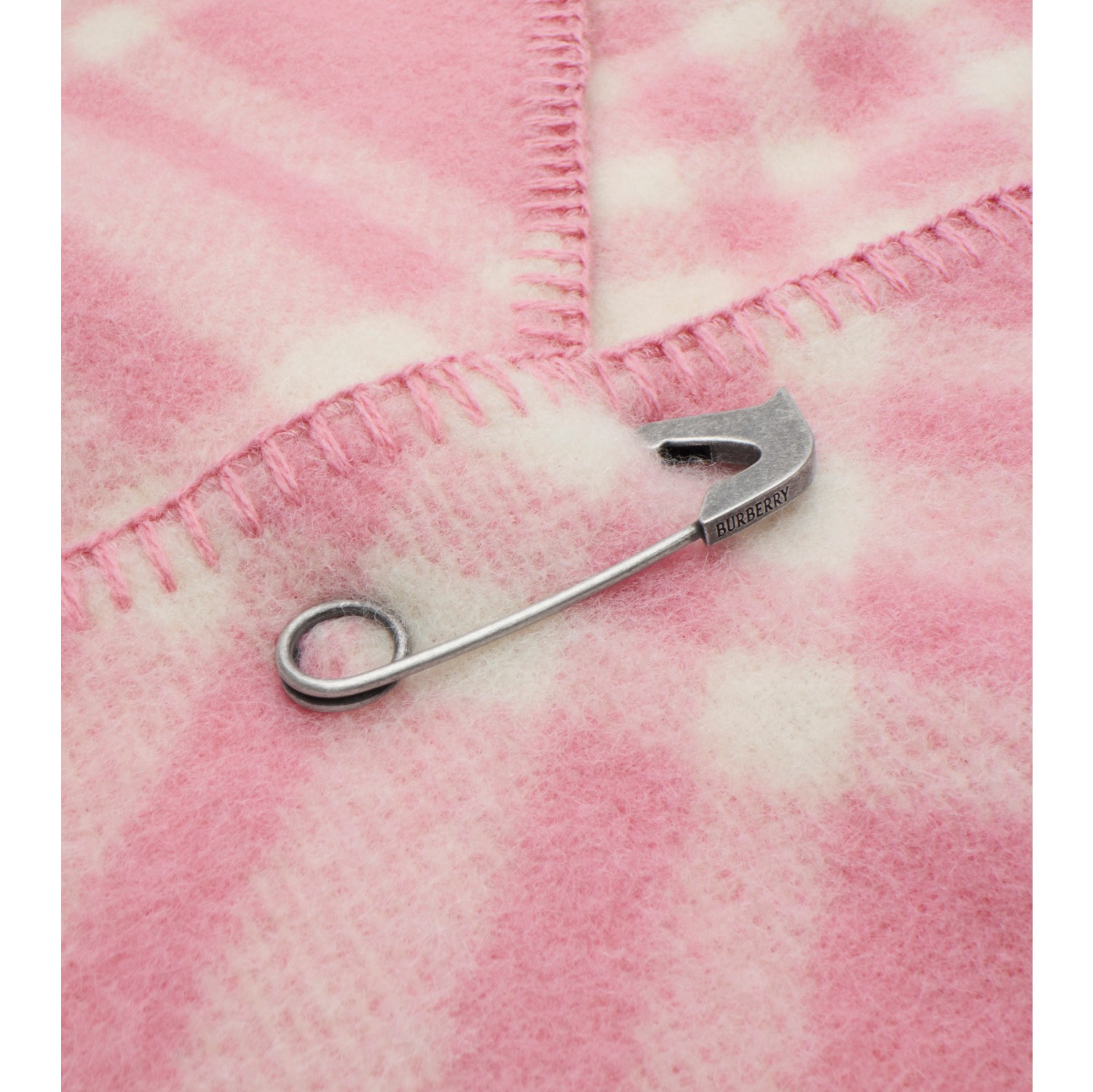 Check Wool Hooded Scarf in Sugar pink | Burberry® Official