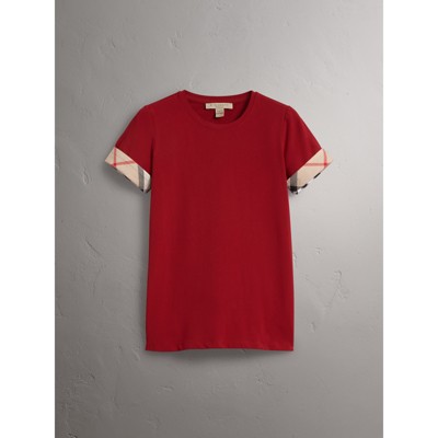 burberry t shirt women's red