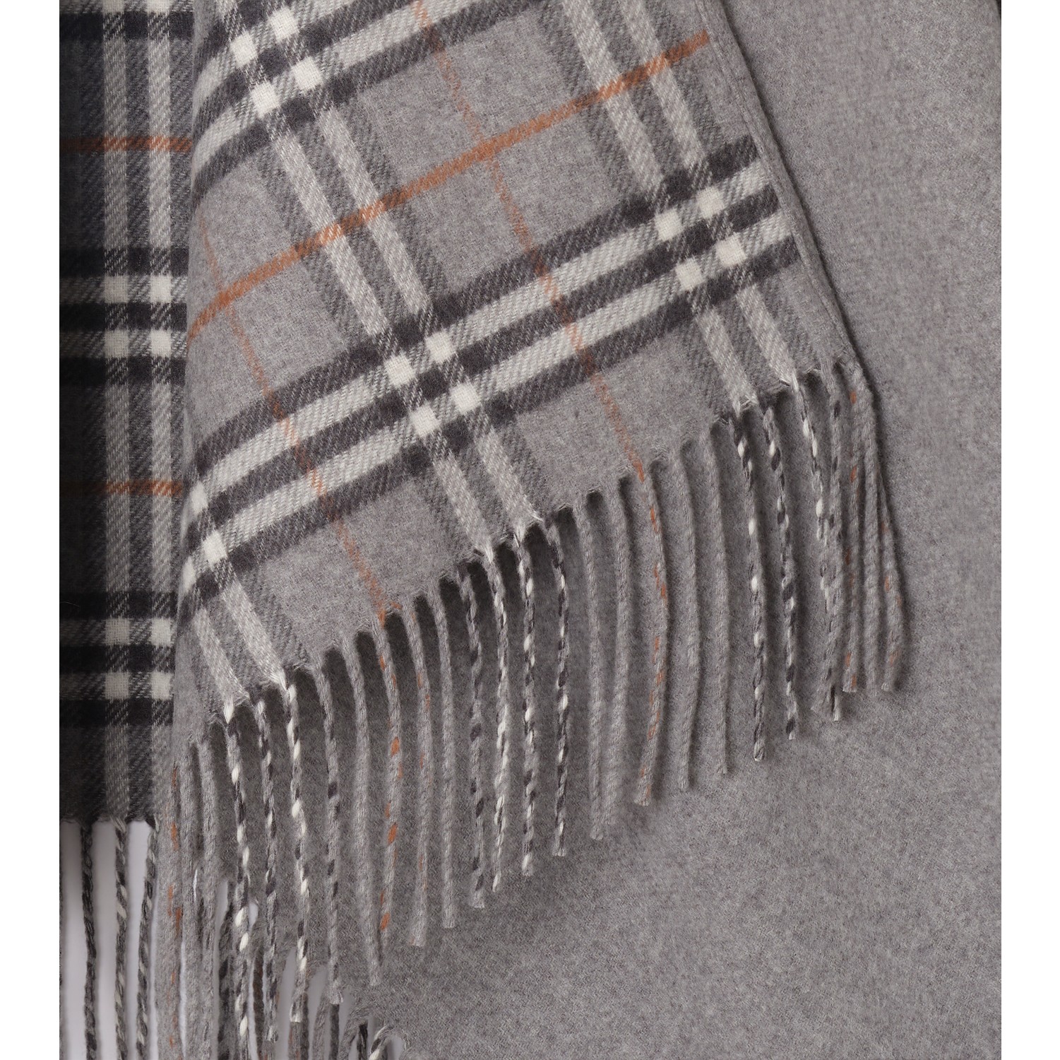 Cape réversible en laine Check