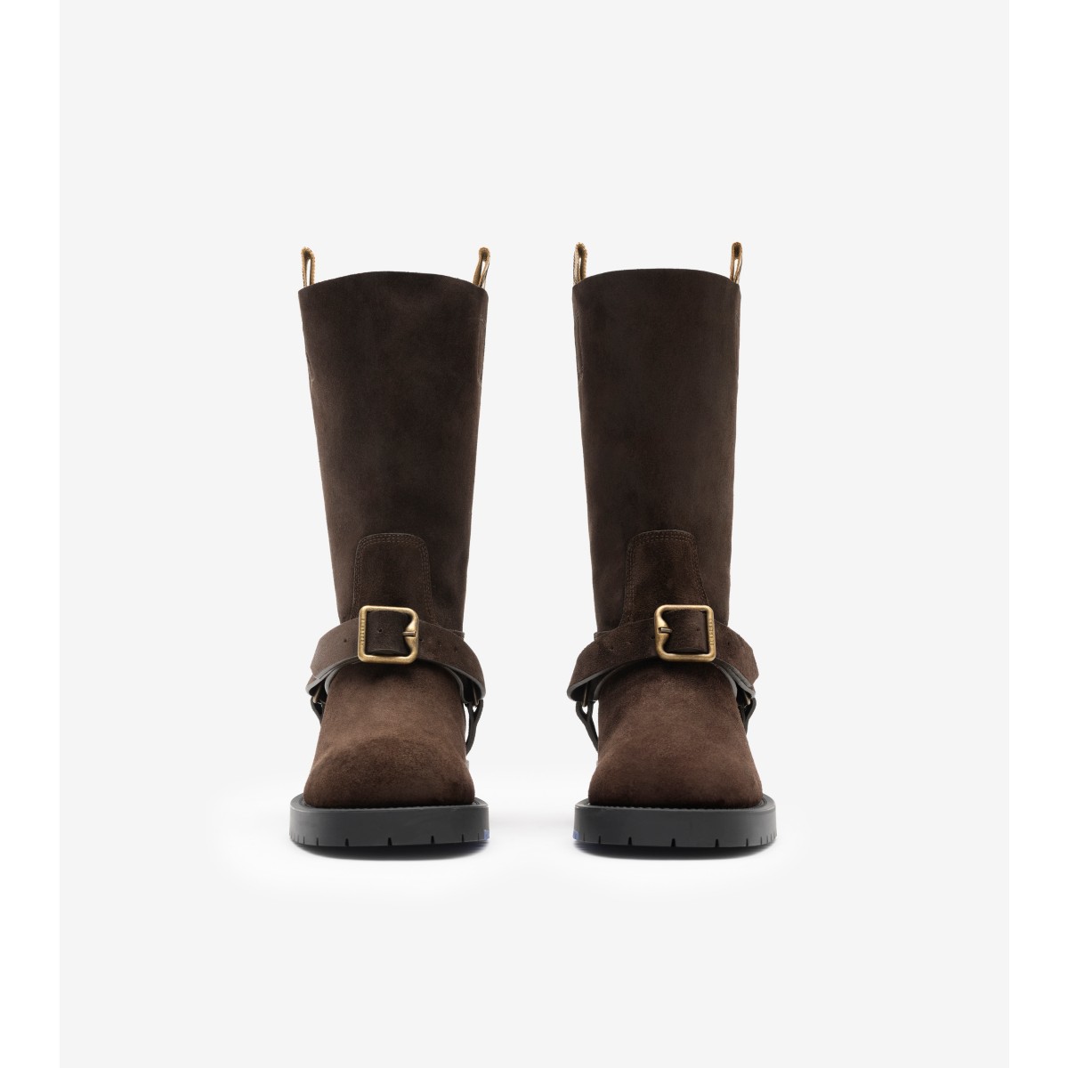  Check Leather Soft Saddle Low Boots​