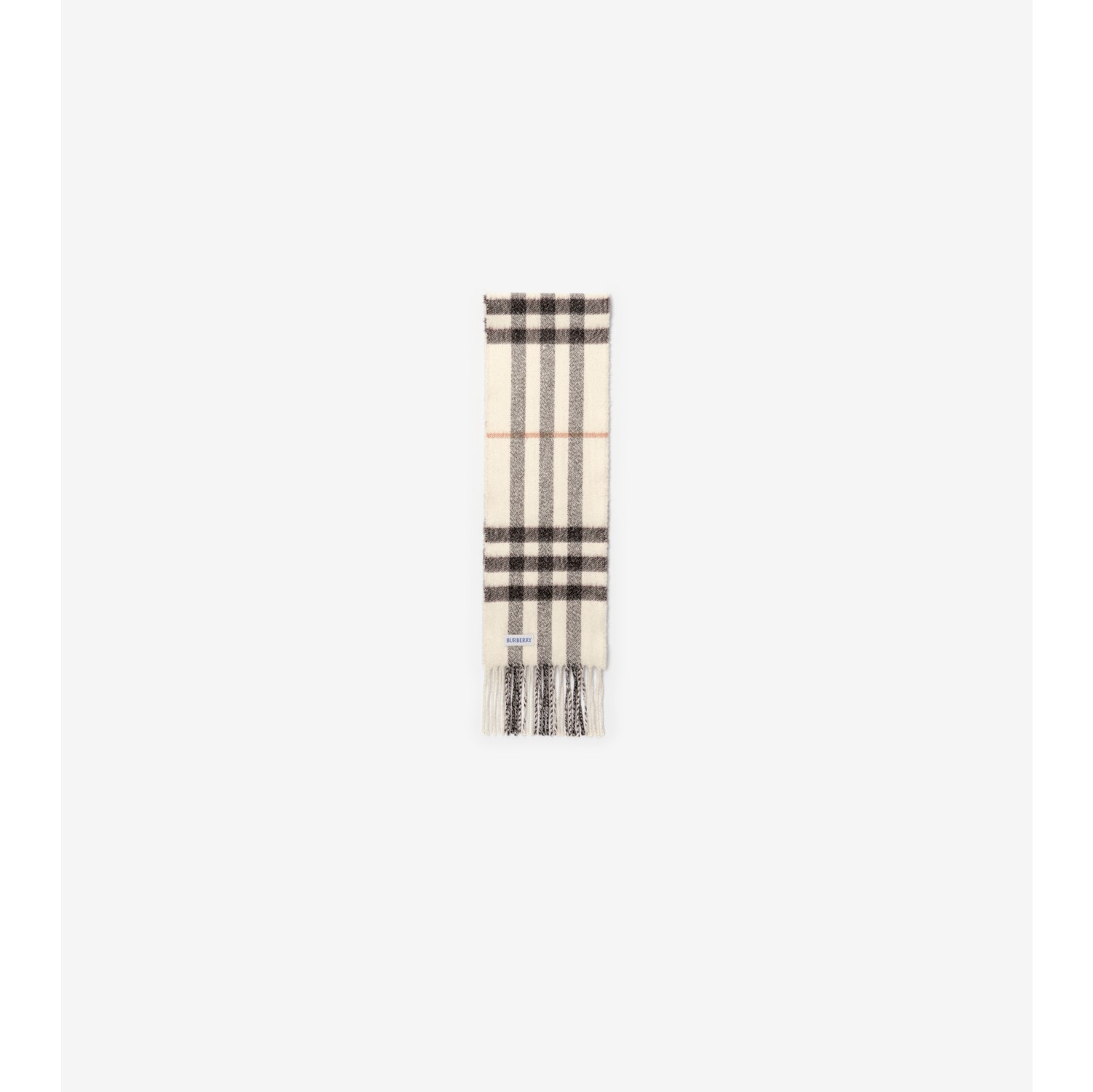 Narrow Sparkle Check Cashmere Scarf