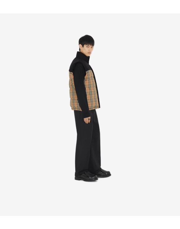 Reversible Check Puffer Gilet