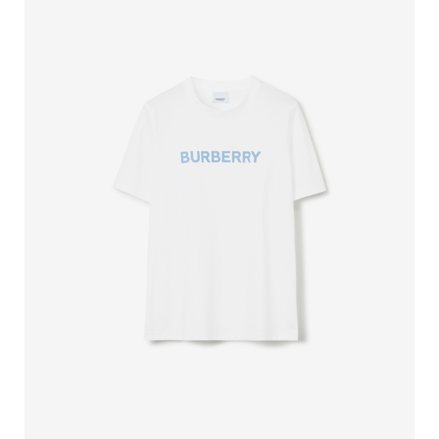 ロゴプリント コットンTシャツ (ホワイト／ブルー) - ウィメンズ, コットン | Burberry®公式サイト