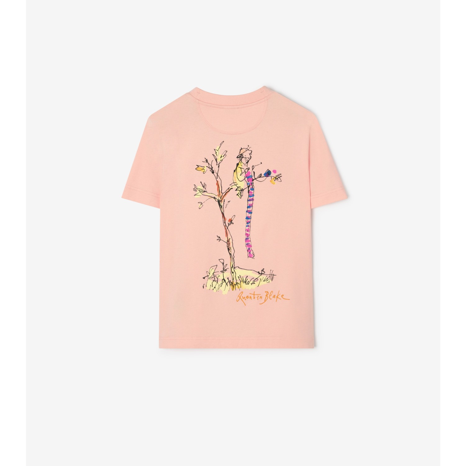 Brave Little Tree Cotton T-shirt in Compact pink - Women | Burberry® Official