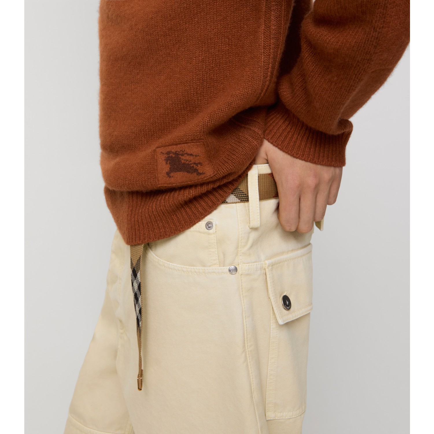 Cashmere Sweater in Ginger orange - Men | Burberry® Official