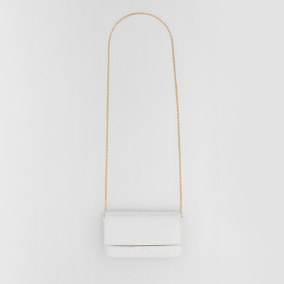 burberry embossed leather wallet with chain