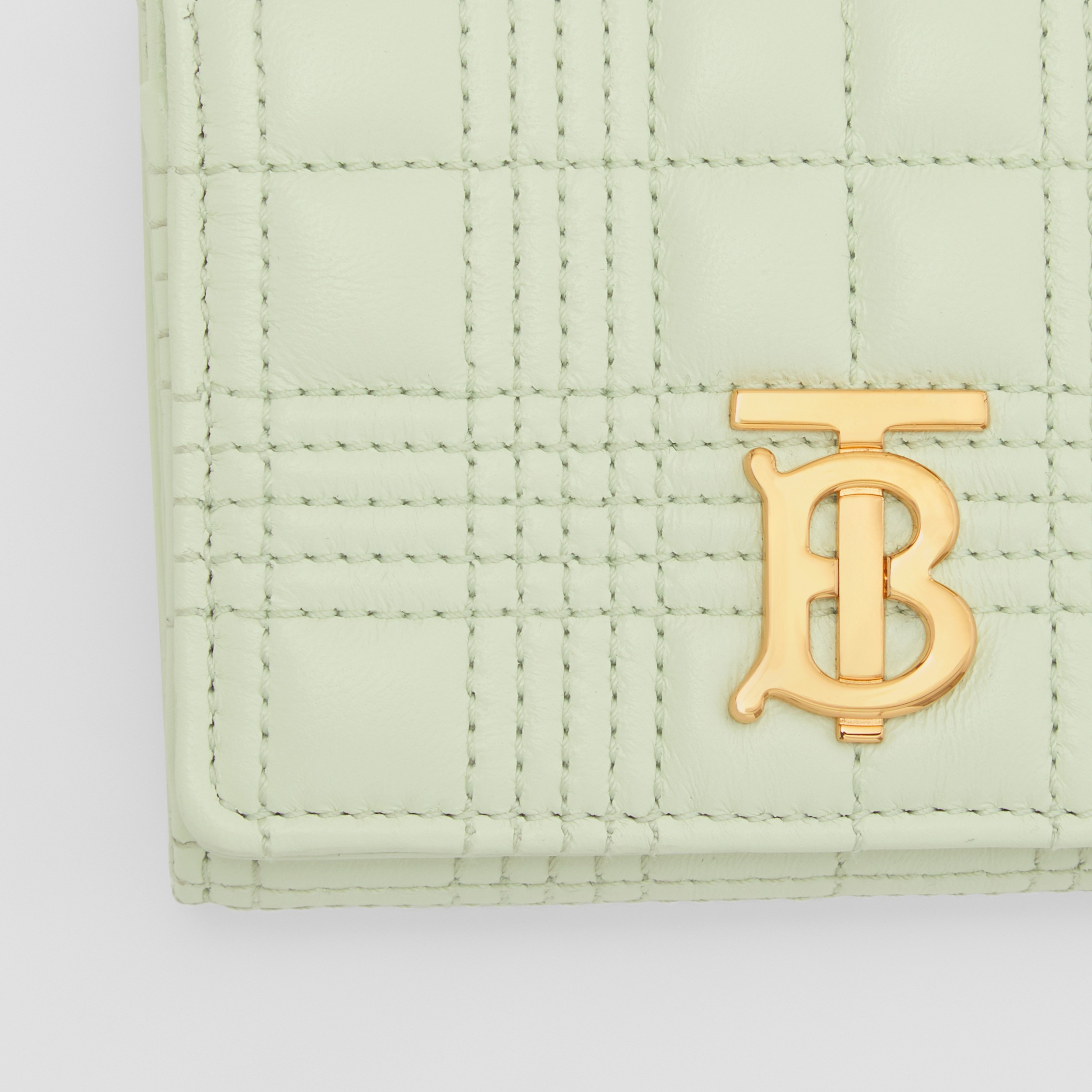 Small Quilted Lambskin Lola Folding Wallet in Pistachio - Women | Burberry® Official - 2