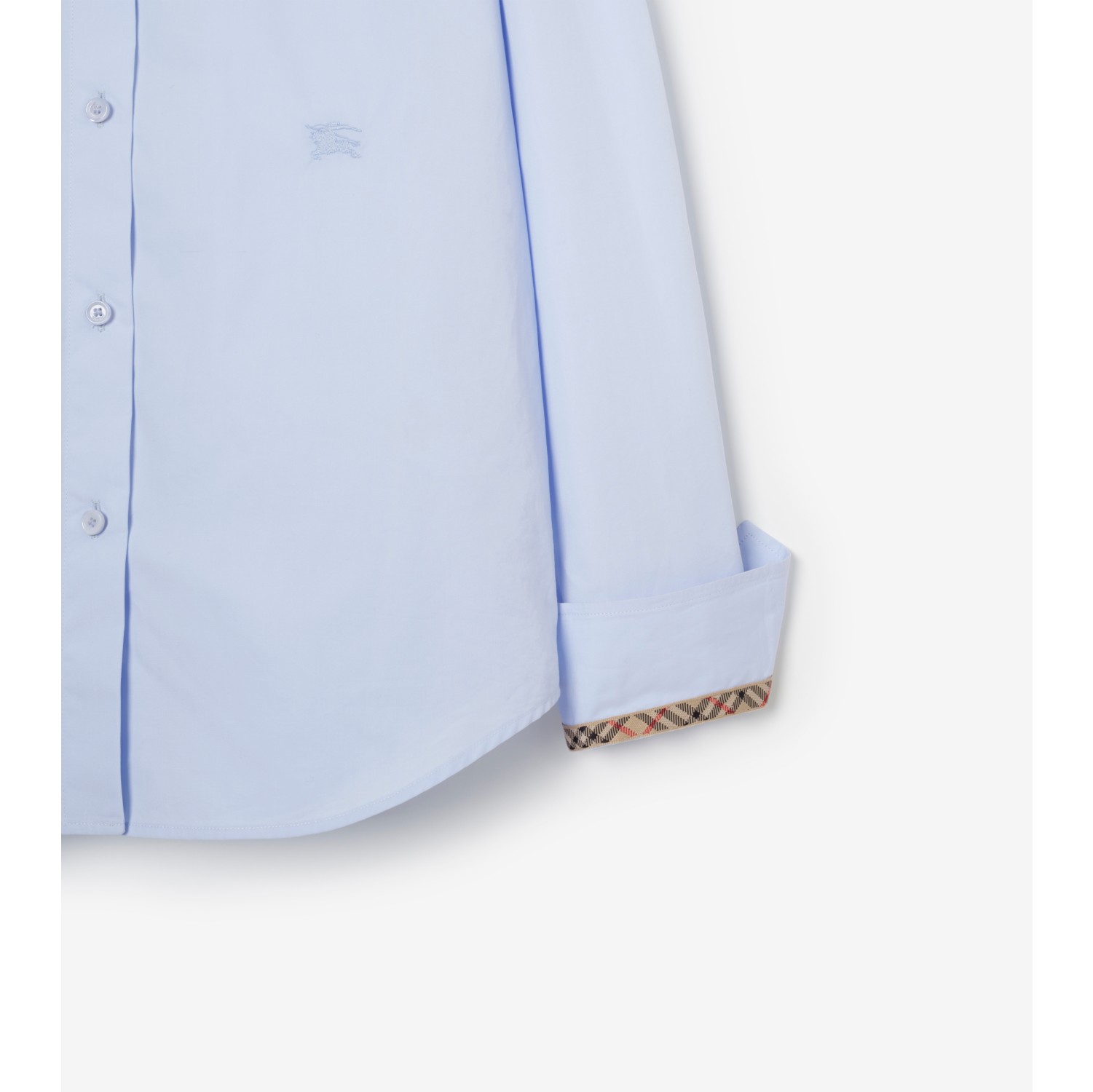 Regular Fit Cotton Poplin Formal Shirt in Agapanthus blue - Women | Burberry® Official