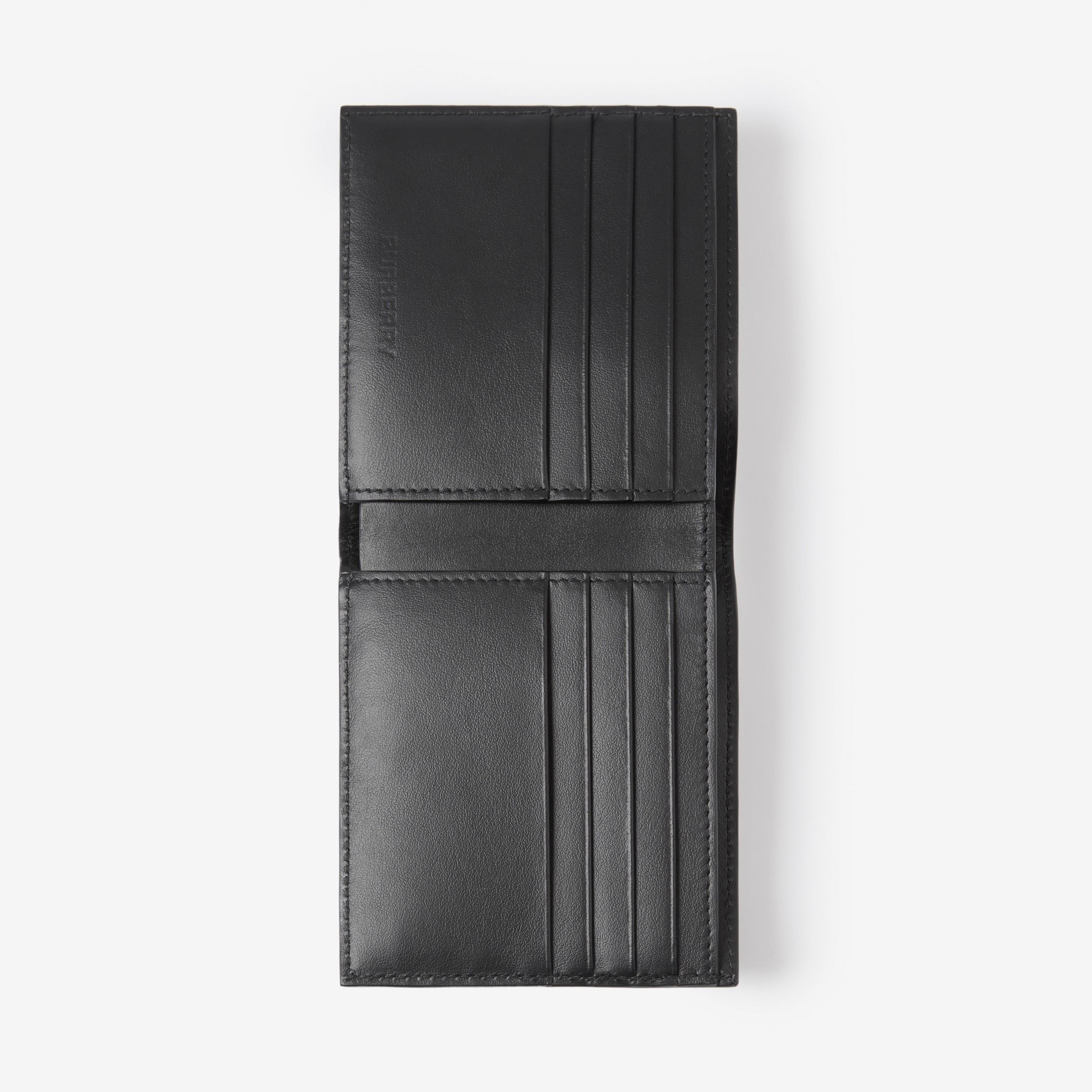 Coordinates Print​ Leather Bifold Wallet in Black - Men | Burberry® Official - 4