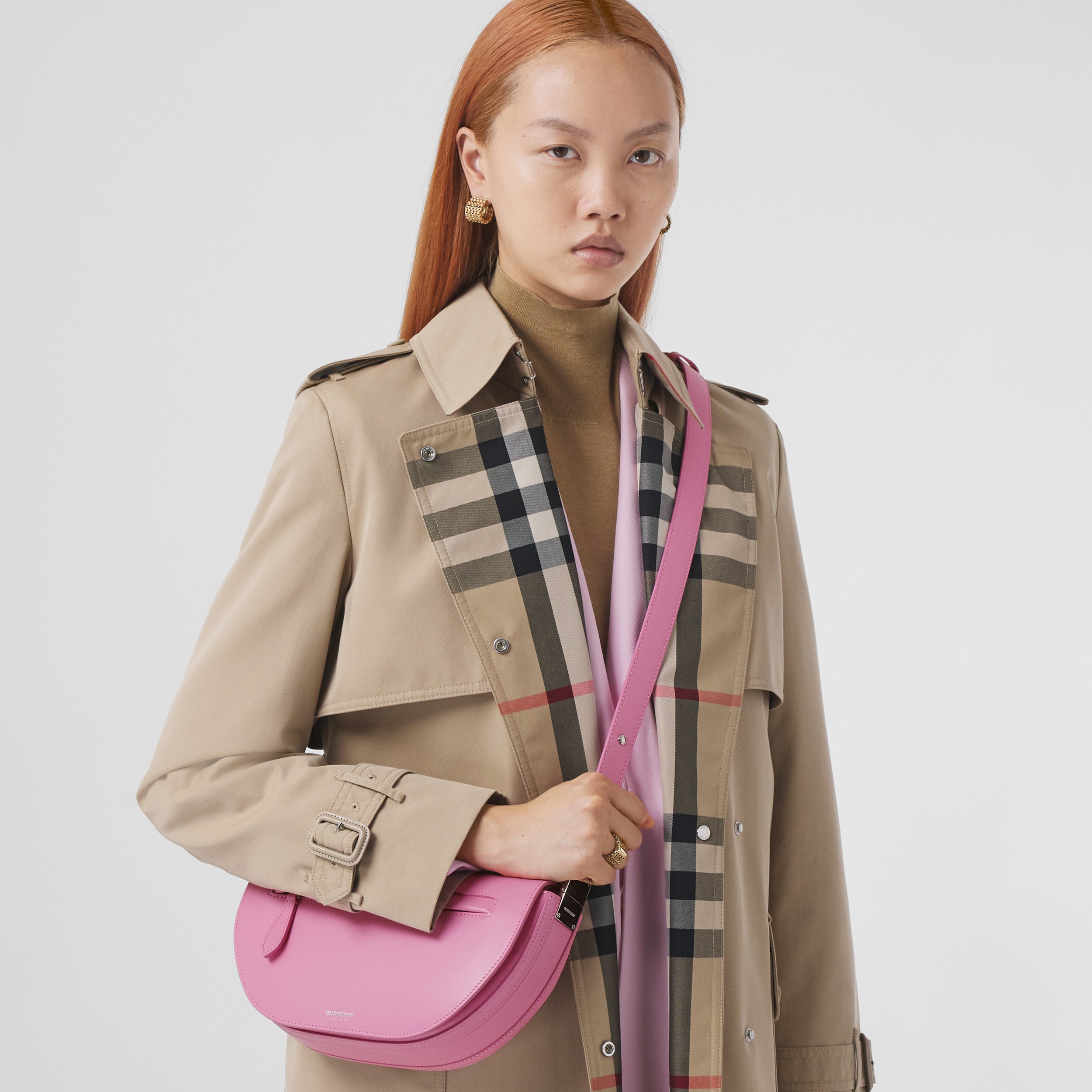 Small Leather Olympia Bag in Primrose Pink - Women | Burberry® Official - 3