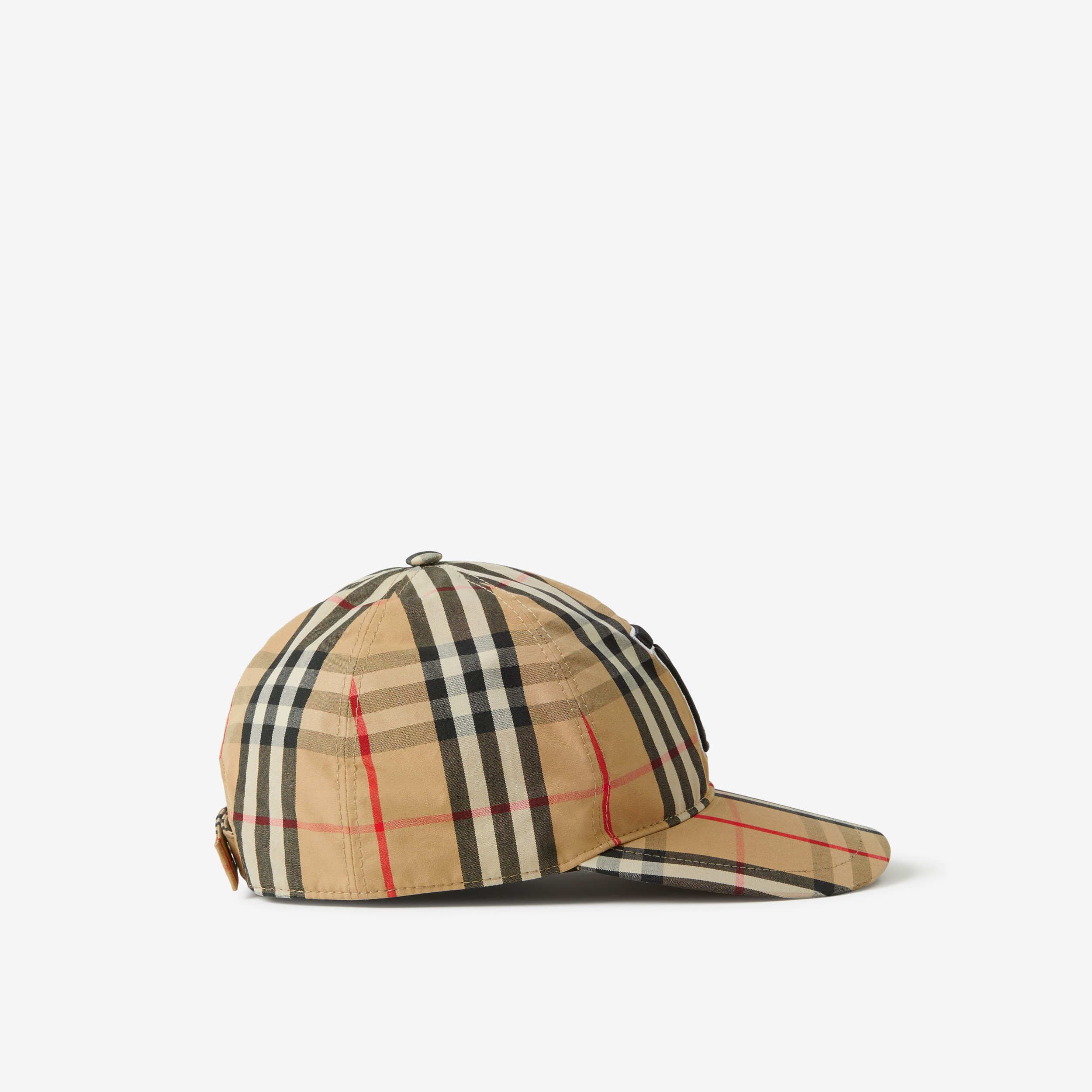 Monogram Motif Vintage Check Cotton Baseball Cap in Archive Beige |  Burberry® Official