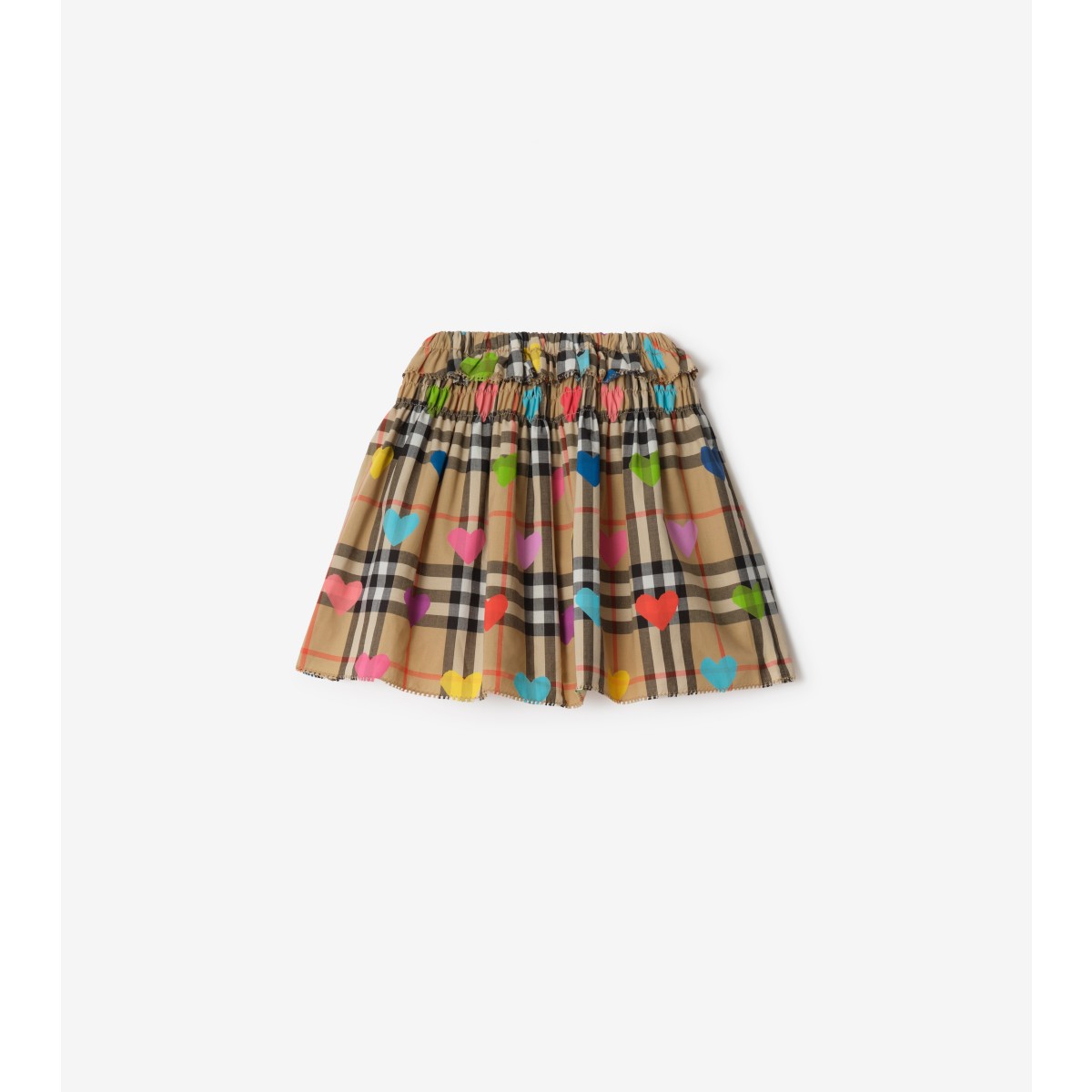  Check Heart Cotton Skirt