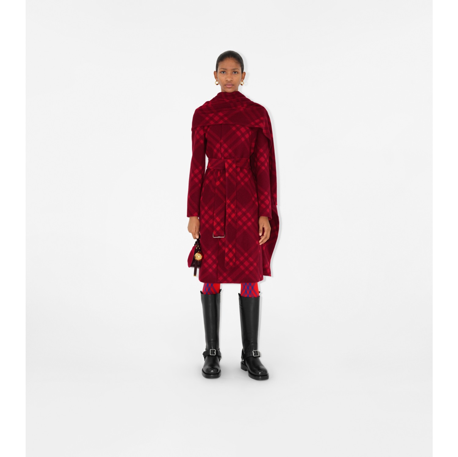 Next red cheap check coat