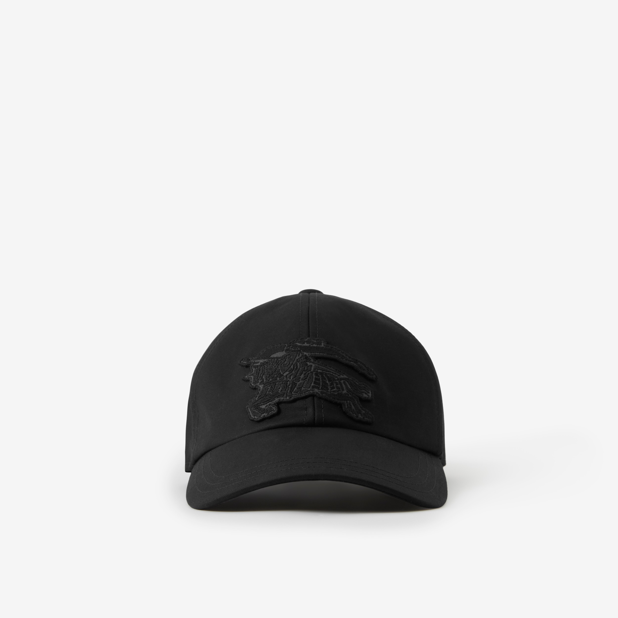 EKDアップリケ コットンギャバジン ベースボールキャップ (ブラック