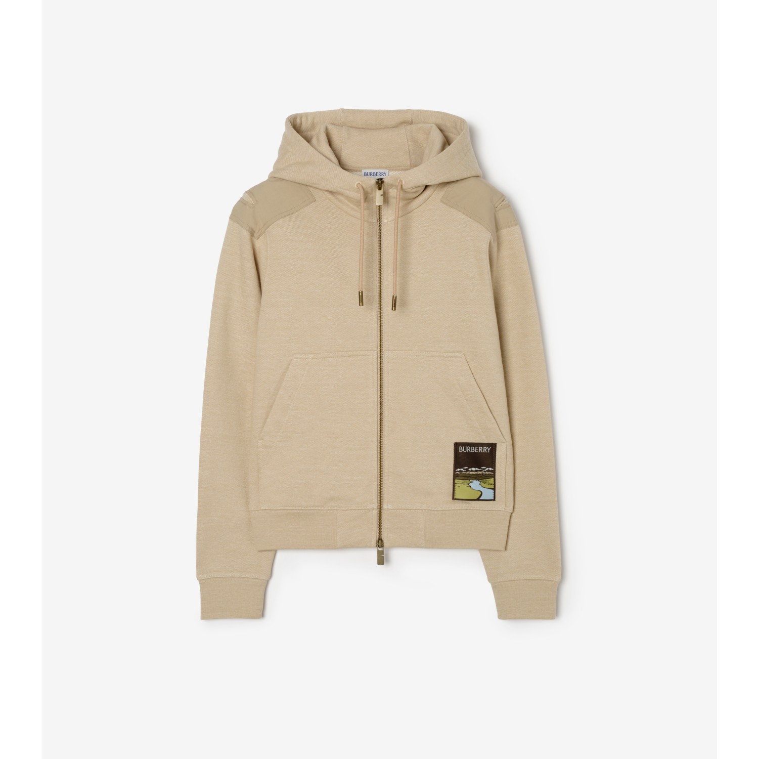 Landscape Label Cotton Zip Hoodie