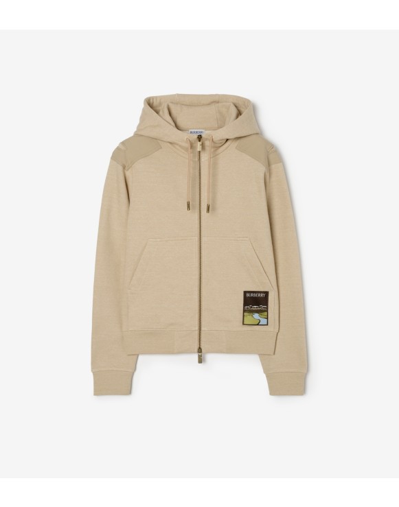 Landscape Label Cotton Zip Hoodie