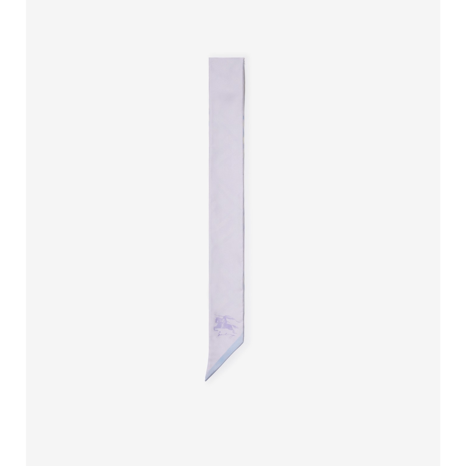 Skinny Watercolour Check Silk Scarf