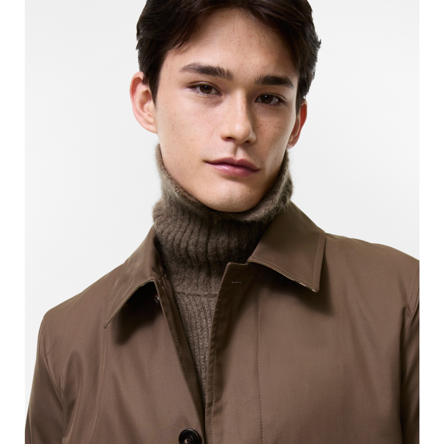 Mid-length Gabardine Car Coat in Mink brown - Men | Burberry® Official