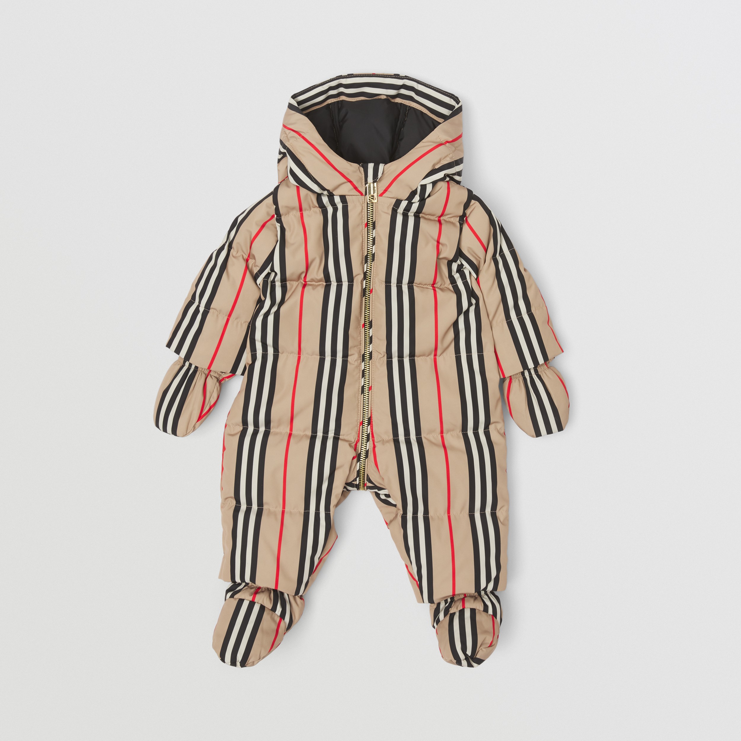 Icon Stripe Puffer Suit in Archive Beige - Children | Burberry® Official - 3