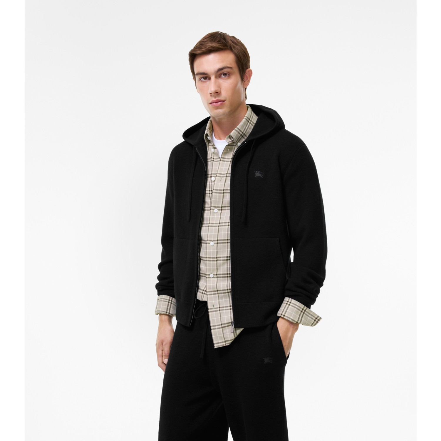 Cashmere Blend Zip Hoodie