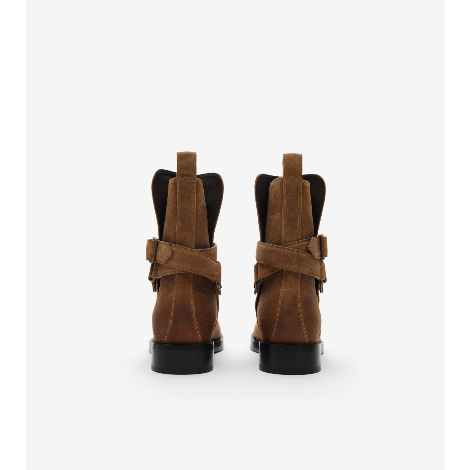 Waxed Suede Ledger Boots​​ in Boat brown - Women | Burberry® Official