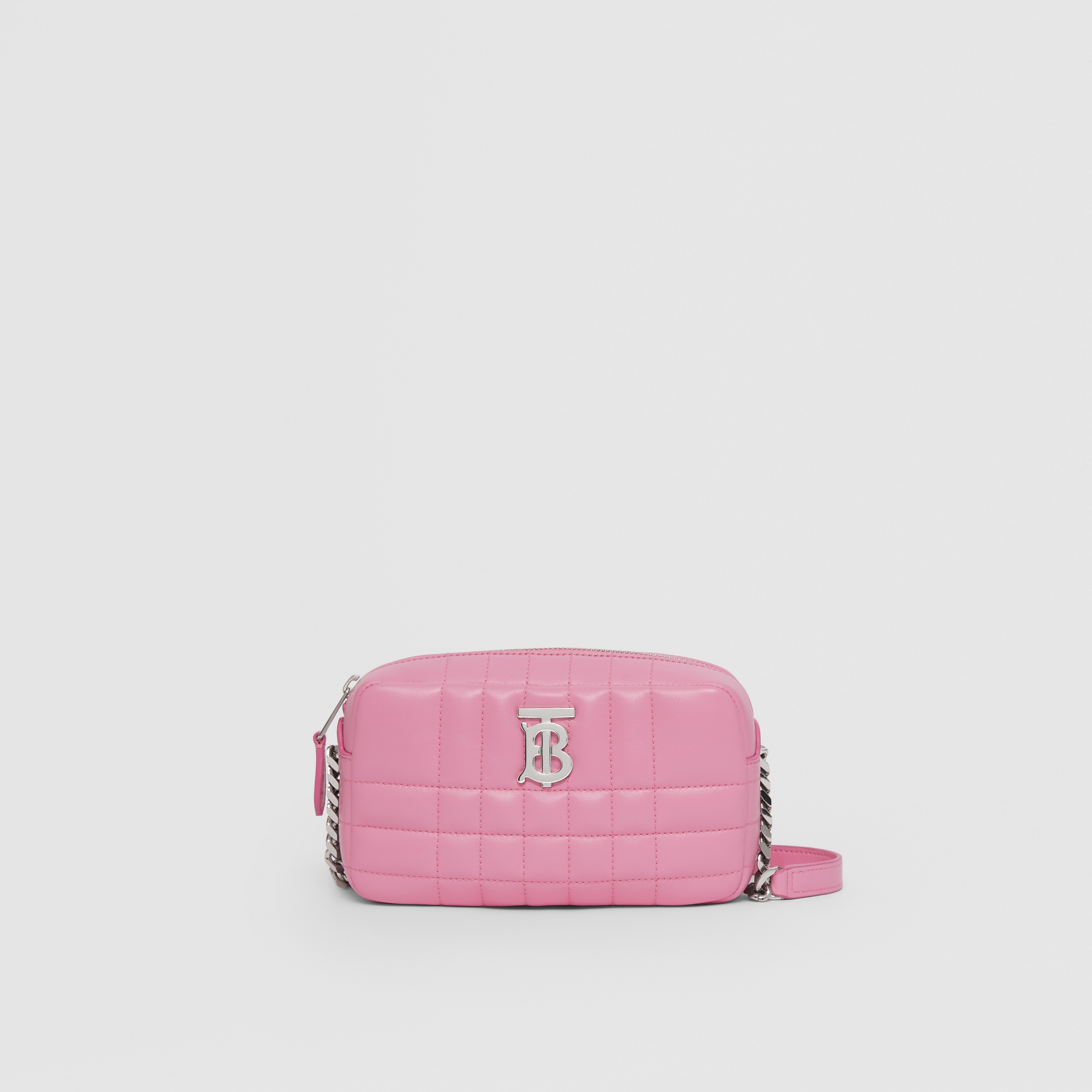 Mini Quilted Lambskin Lola Camera Bag in Primrose Pink - Women | Burberry® Official - 1
