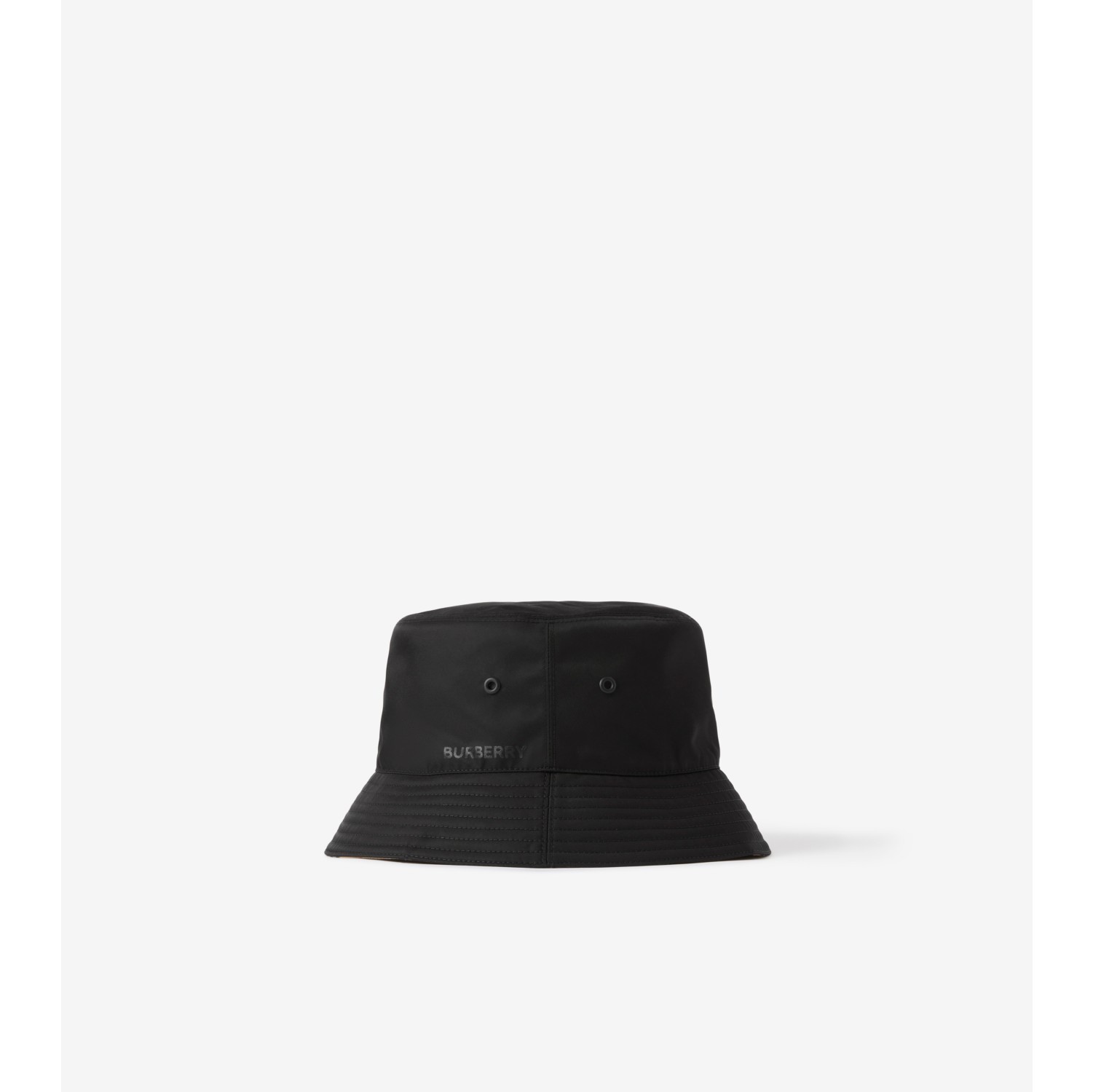 Nylon Reversible Bucket Hat in Black/archive beige - Men | Burberry®  Official