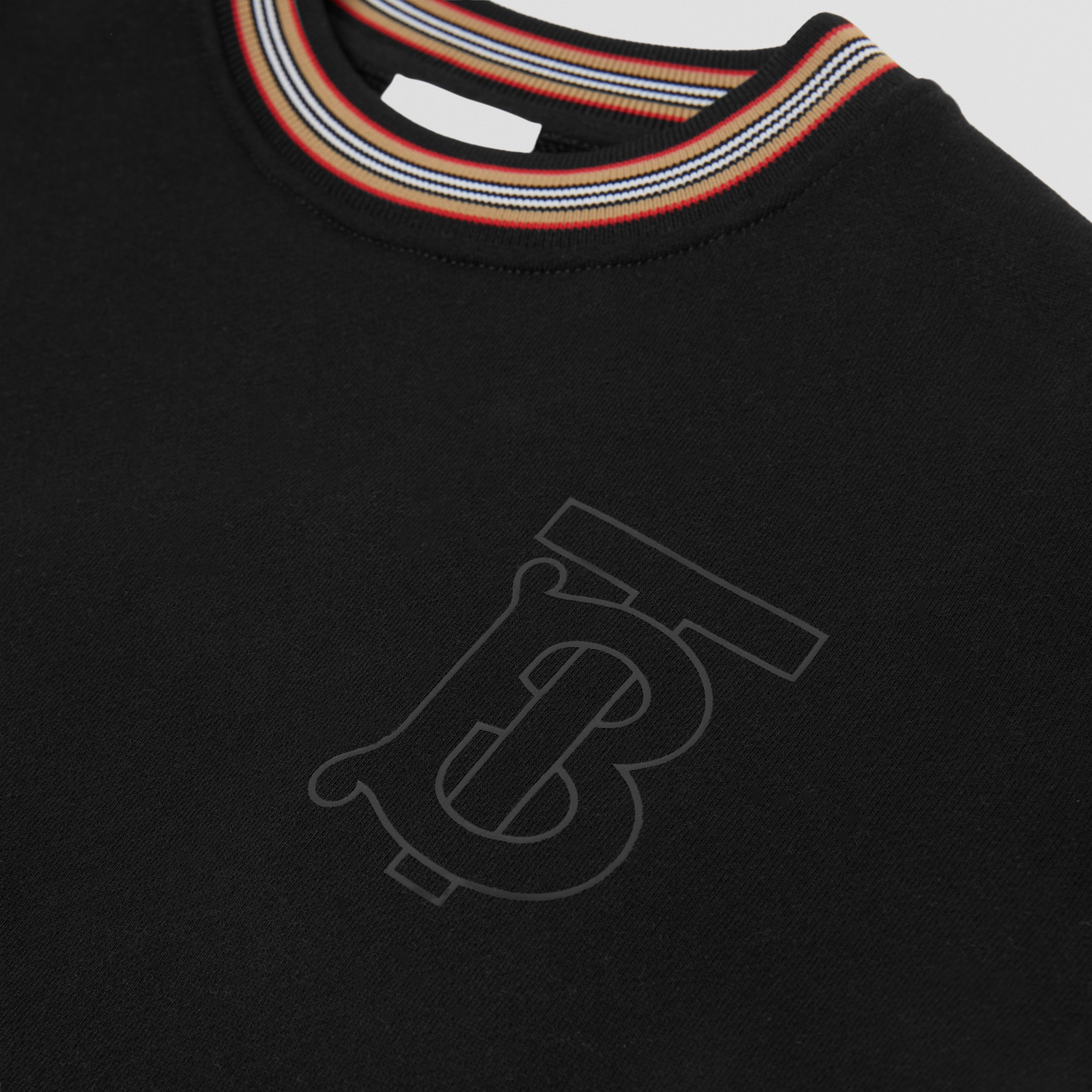 Monogram Motif Cotton Sweatshirt in Black | Burberry® Official - 2