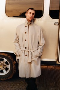 Burberry Festival Campaign with Liam Gallagher wearing a trench coat