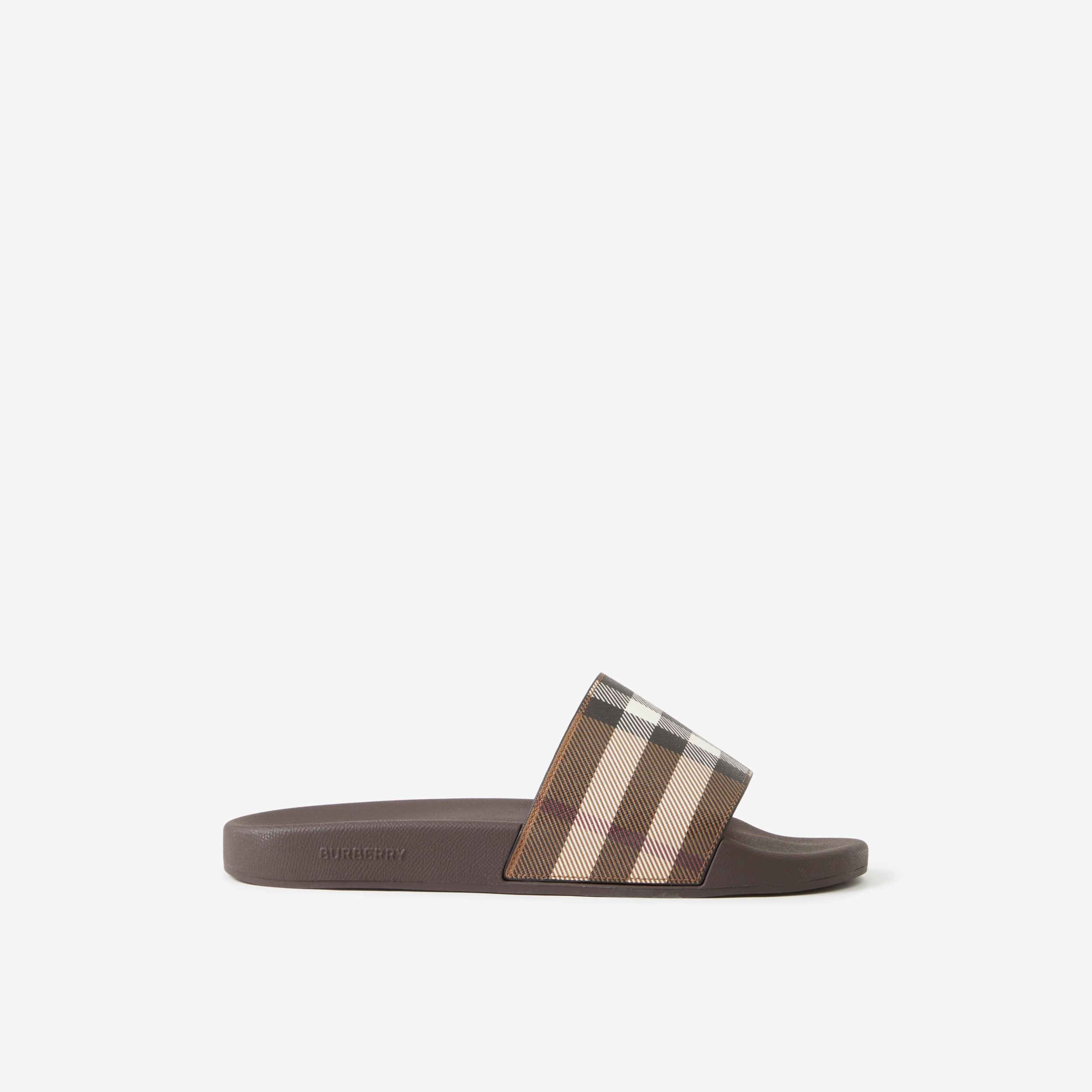 Sandalias tipo chancla a (Marrón Abedul Oscuro) - Hombre | Burberry® oficial