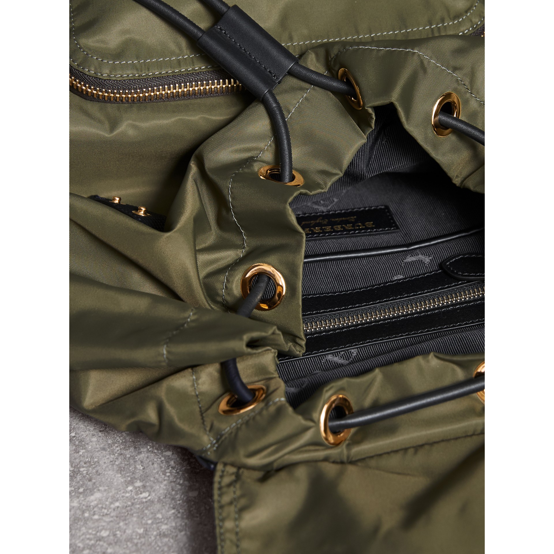 BURBERRY The Large Rucksack in Technical Nylon and Leather