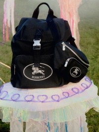 Orkney Flap Backpack in colour Black with Silver Buckle