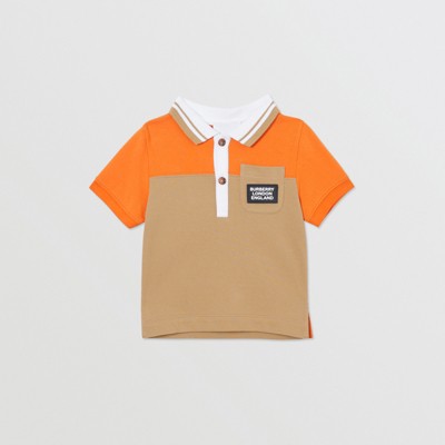 orange burberry polo shirt