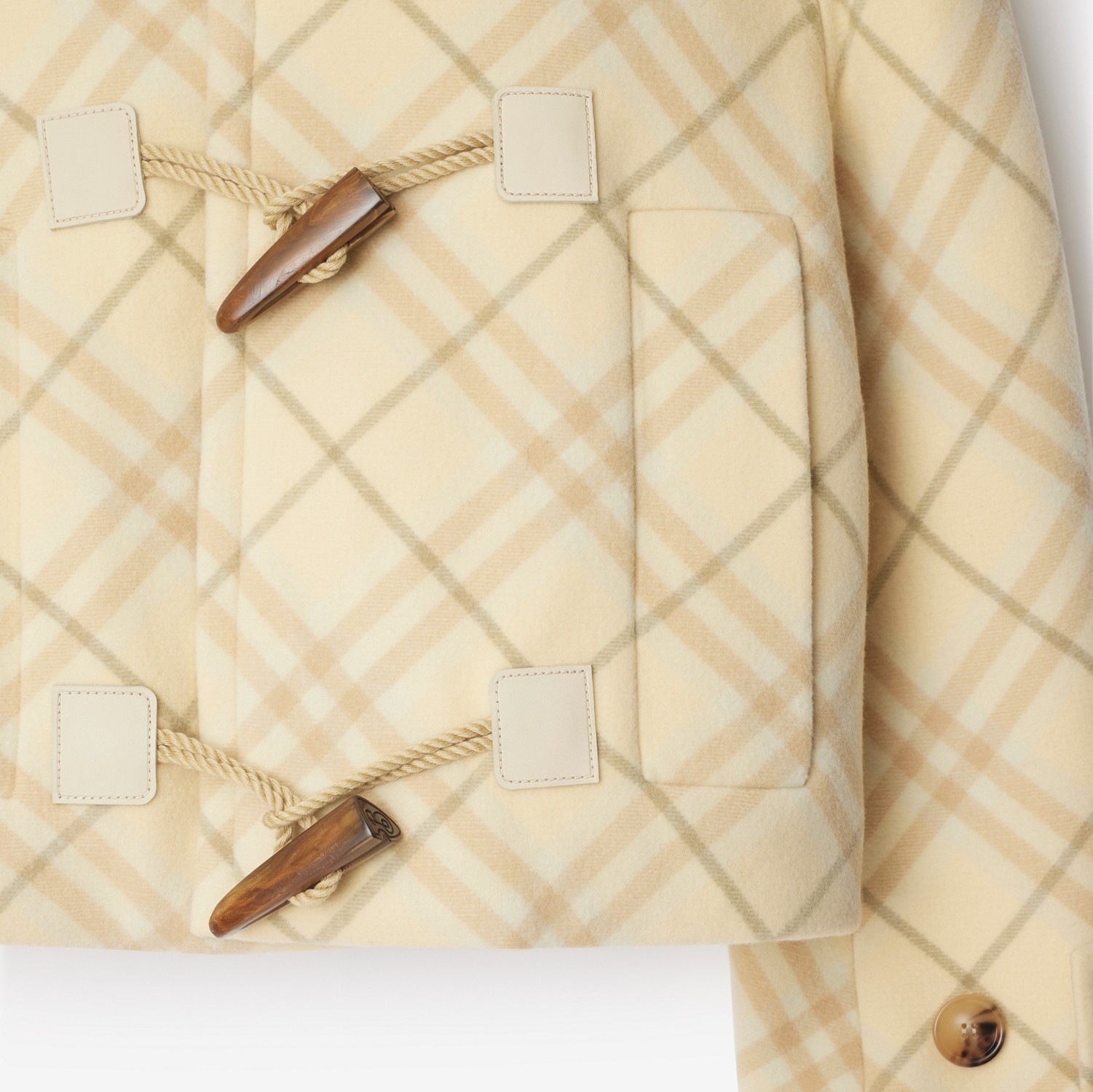 Wool Cashmere Duffle Jacket in Candle - Women | Burberry Wool Cashmere Duffle Jacket in Candle - Women | Burberry