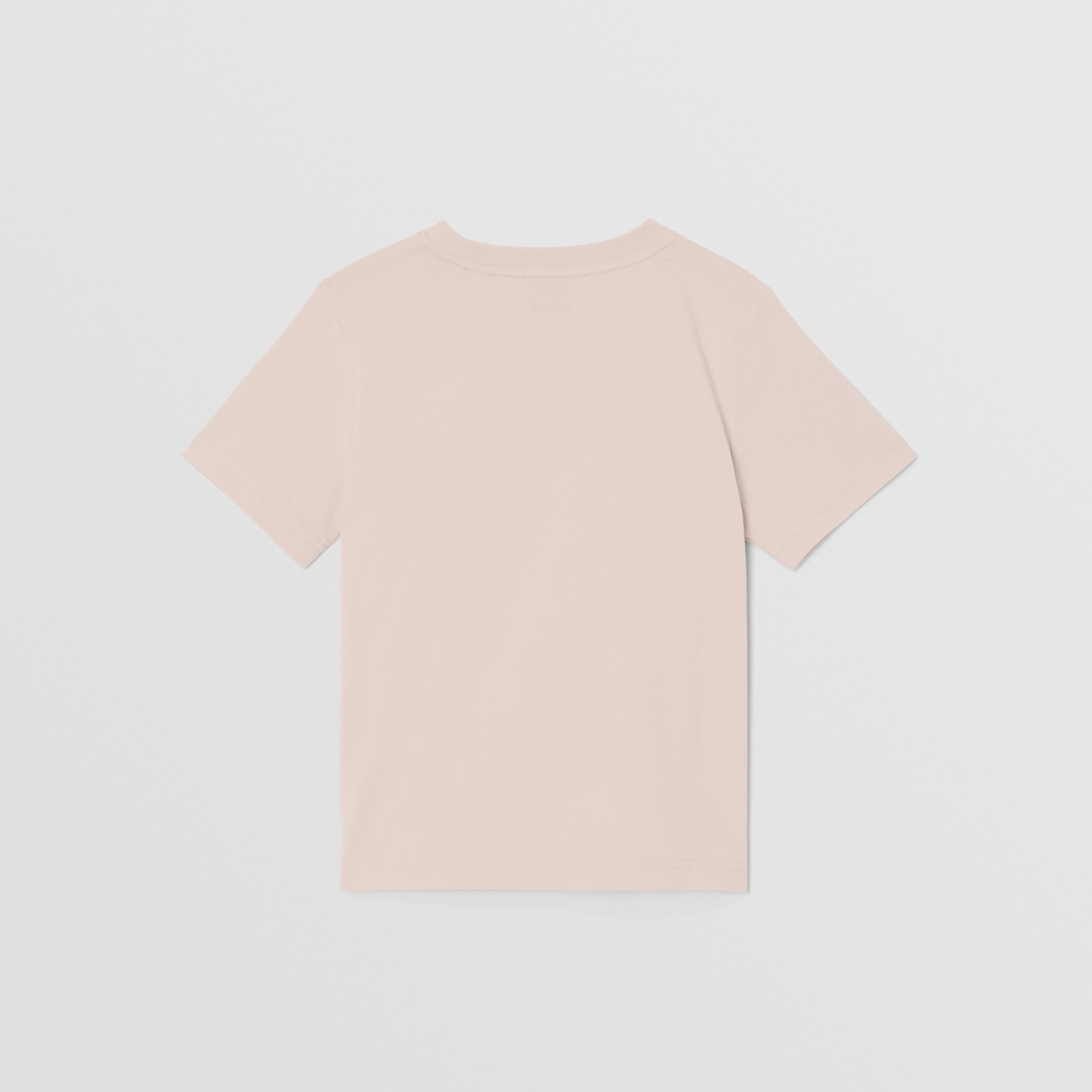 Horseferry Print Cotton T-shirt in Light Rose Beige | Burberry® Official - 3