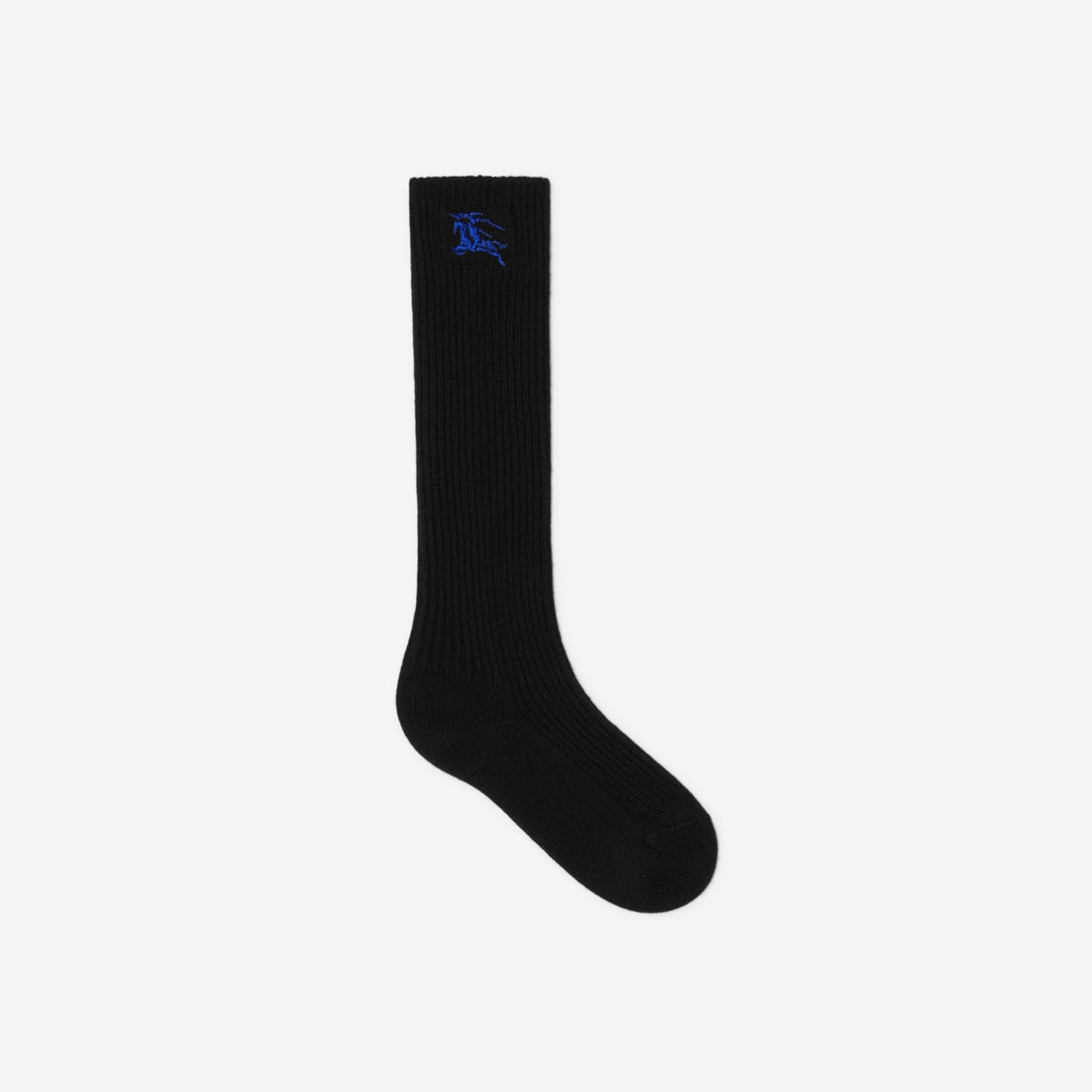 Burberry Ekd Ribbed Socks In Black