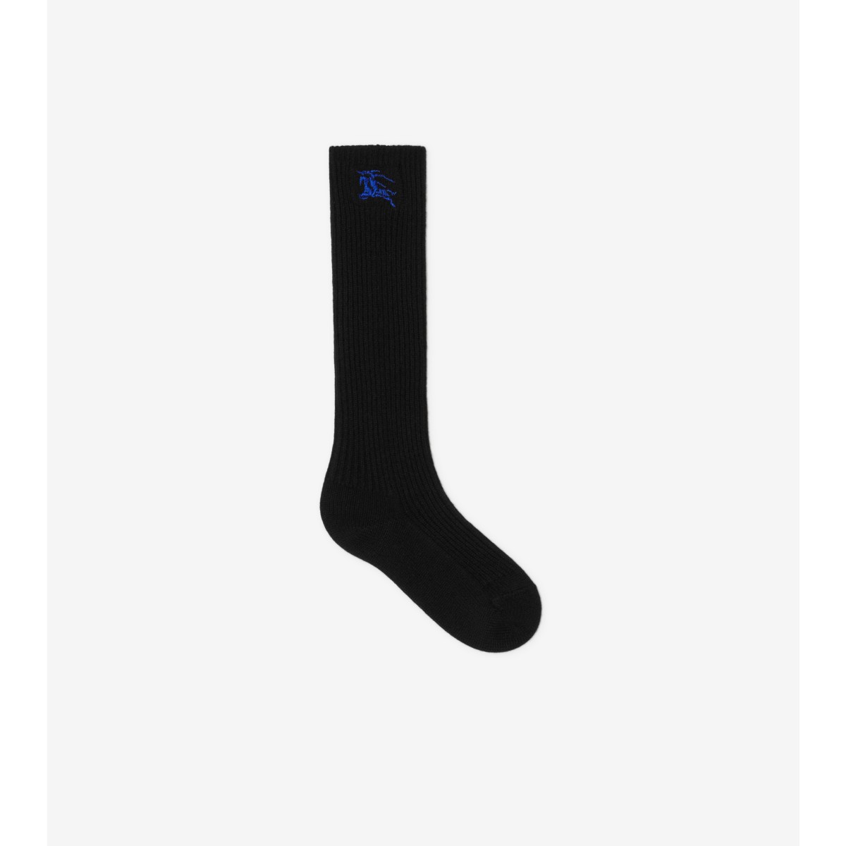 Burberry Ekd Ribbed Socks In Black