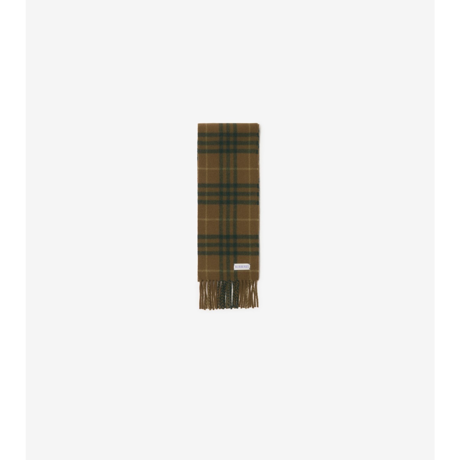 Narrow Check Cashmere Scarf