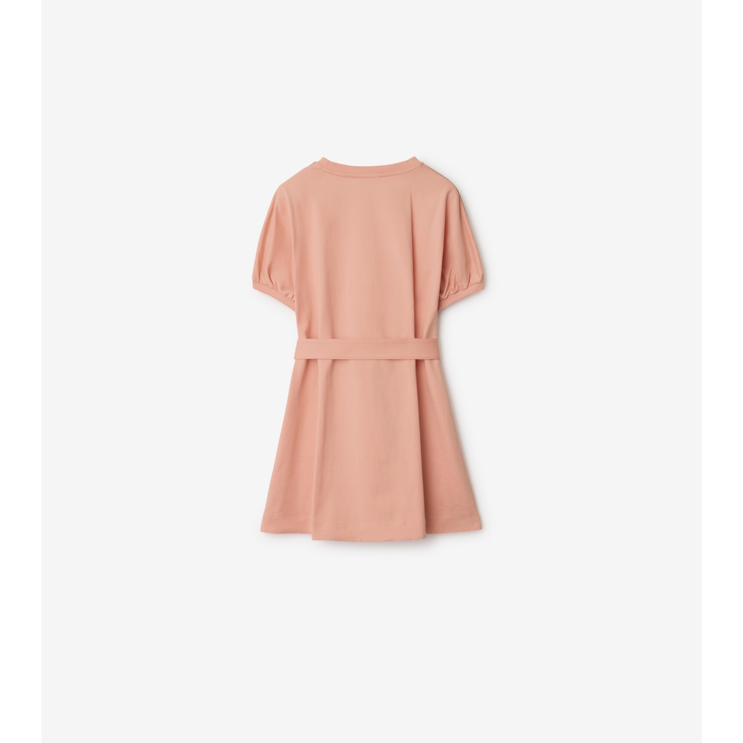 Check Trim Cotton T-shirt Dress