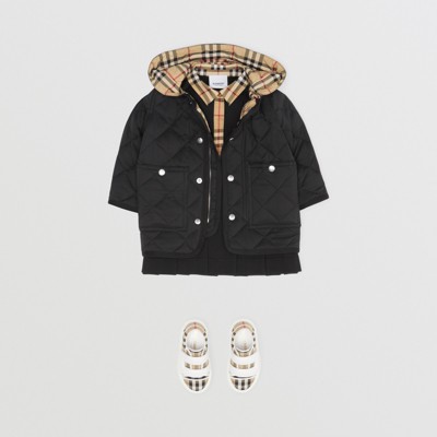 burberry diamond quilted hooded coat